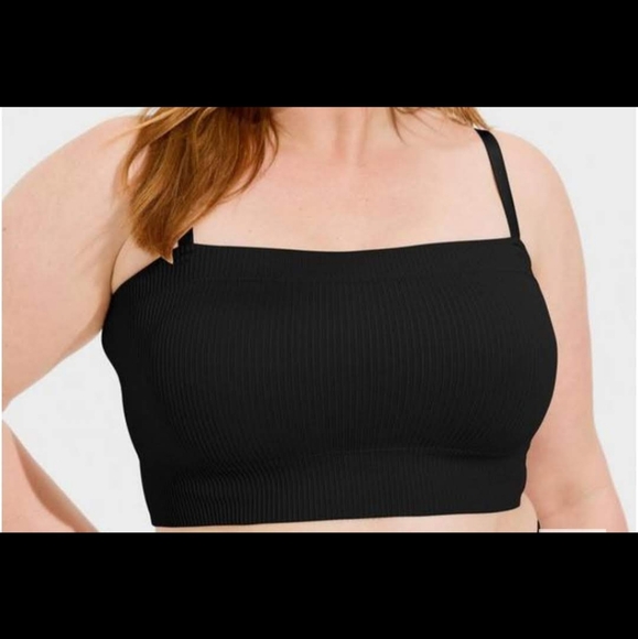 Torrid Unlined Seamless Rib Bandeau - Picture 3 of 3